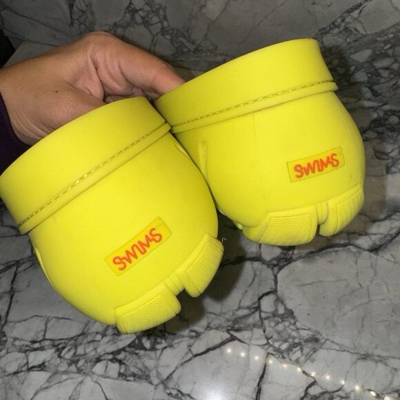 SWIMS Penny Loafers Neon Yellow Size 7 Excellent - Picture 4 of 6